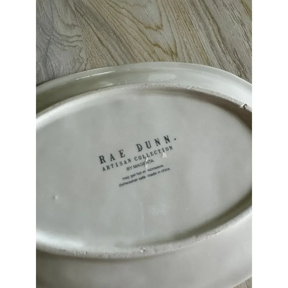 Set of 2 Rae Dunn Artisian Collection Hocus Pocus / Spooky Oval Plate Halloween